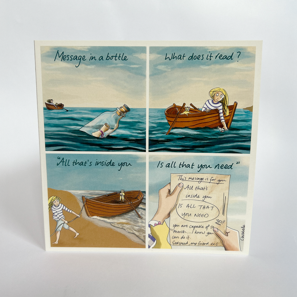 Card Print — Message In A Bottle